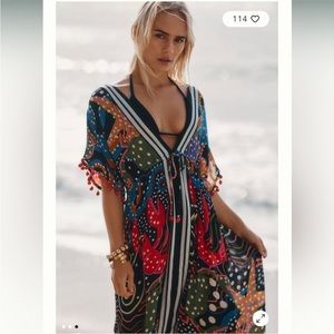 Farm rio starfish print caftan L